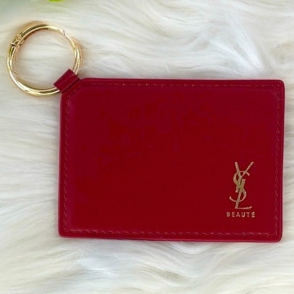 Yves Saint Laurent Accessories - YSL Yves Saint Laurent Leather Red Compact Key Holder Bag Charm